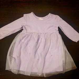 Hanna Anderson  toddler light purple polka dots dress size 18-24 months